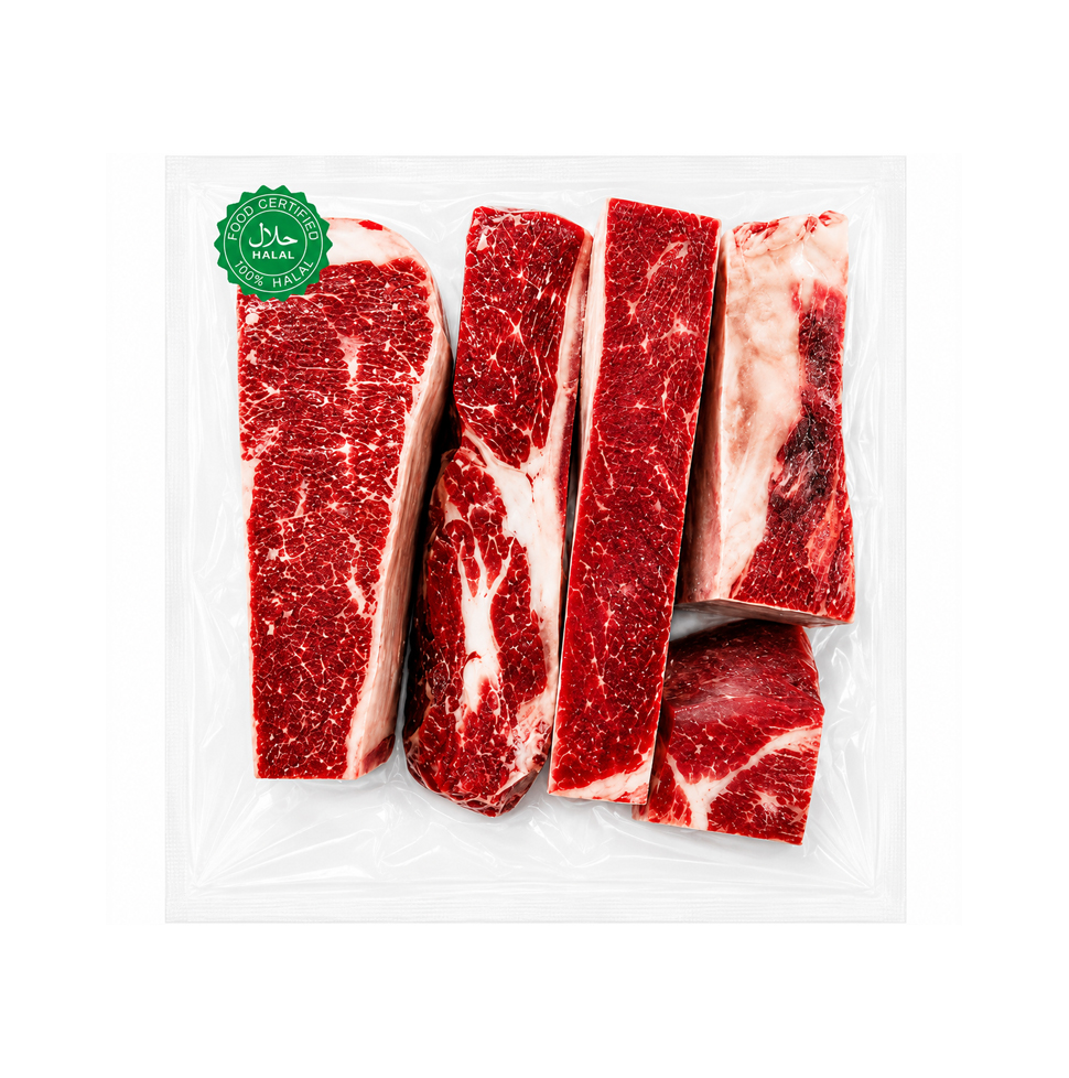 Halal Beef Front Leg Boneless Slice Cut Meat 1.3kg
