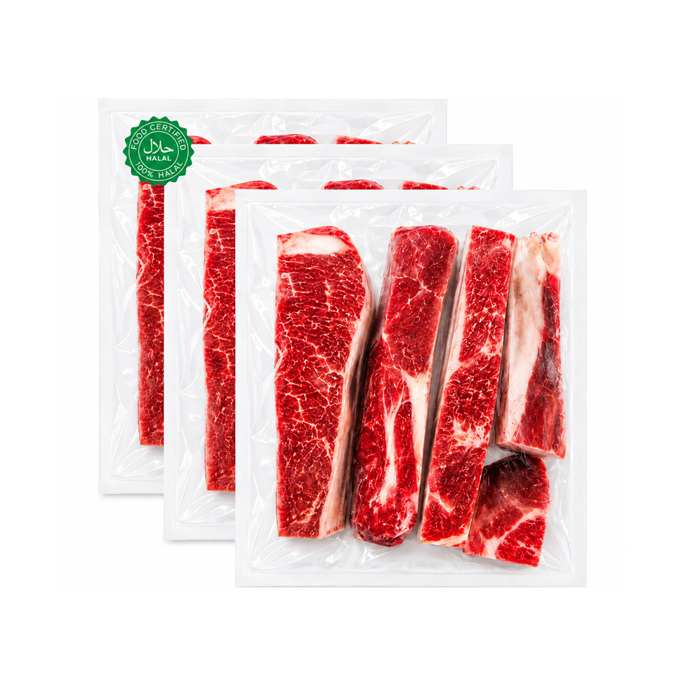 Halal Beef Front Leg Boneless Slice Cut Meat 1.3kg (Set of 3) 3.9kg