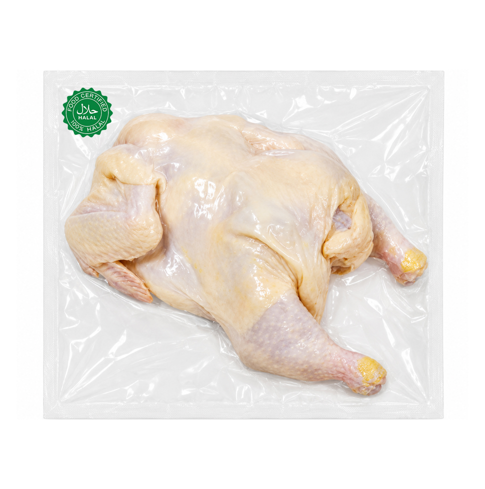 Halal Fresh Whole Chicken Meat (With Skin) 1000g / 통닭(껍질있음)