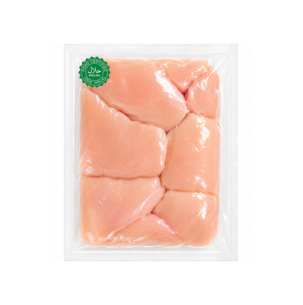 Halal Fresh Chicken Boneless Chest 1kg / 할랄 뼈 없는 닭 가슴살