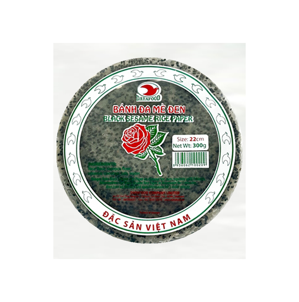 BLACK SESAME RICE PAPER (22Cm)