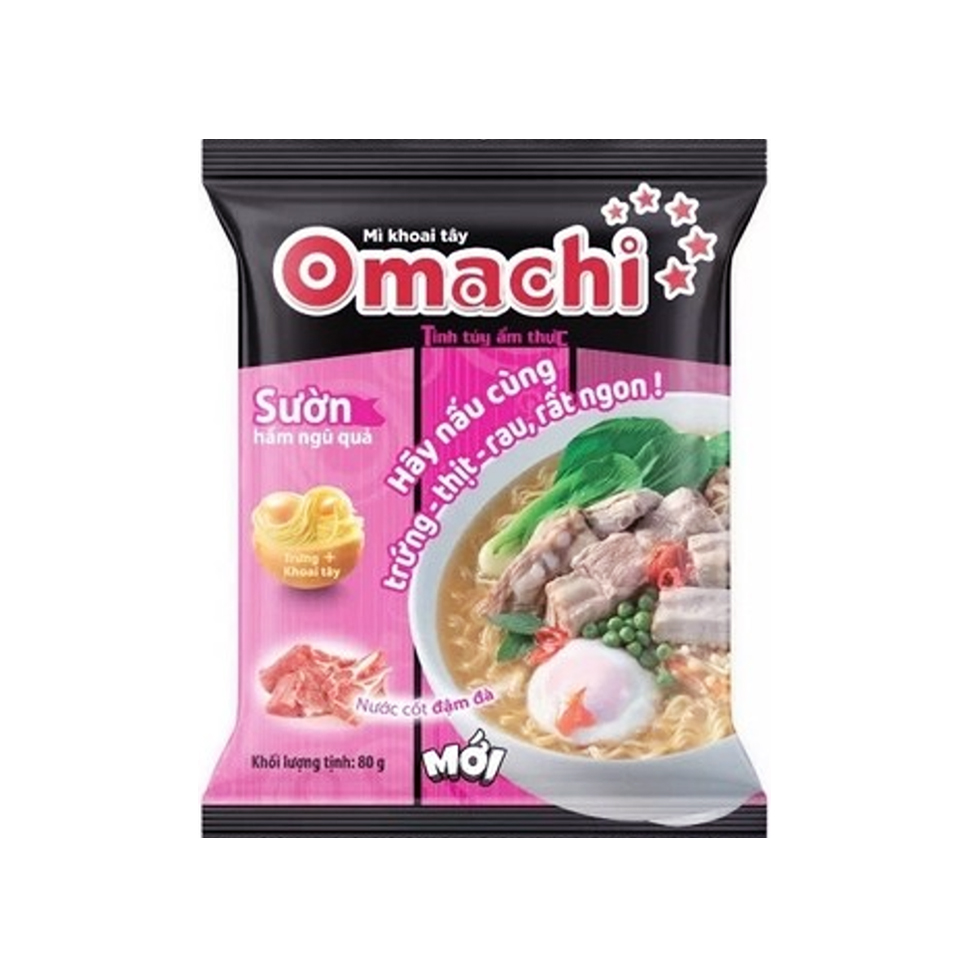 Mì Omachi-sườn hầm ngũ quả, gói (80g)
